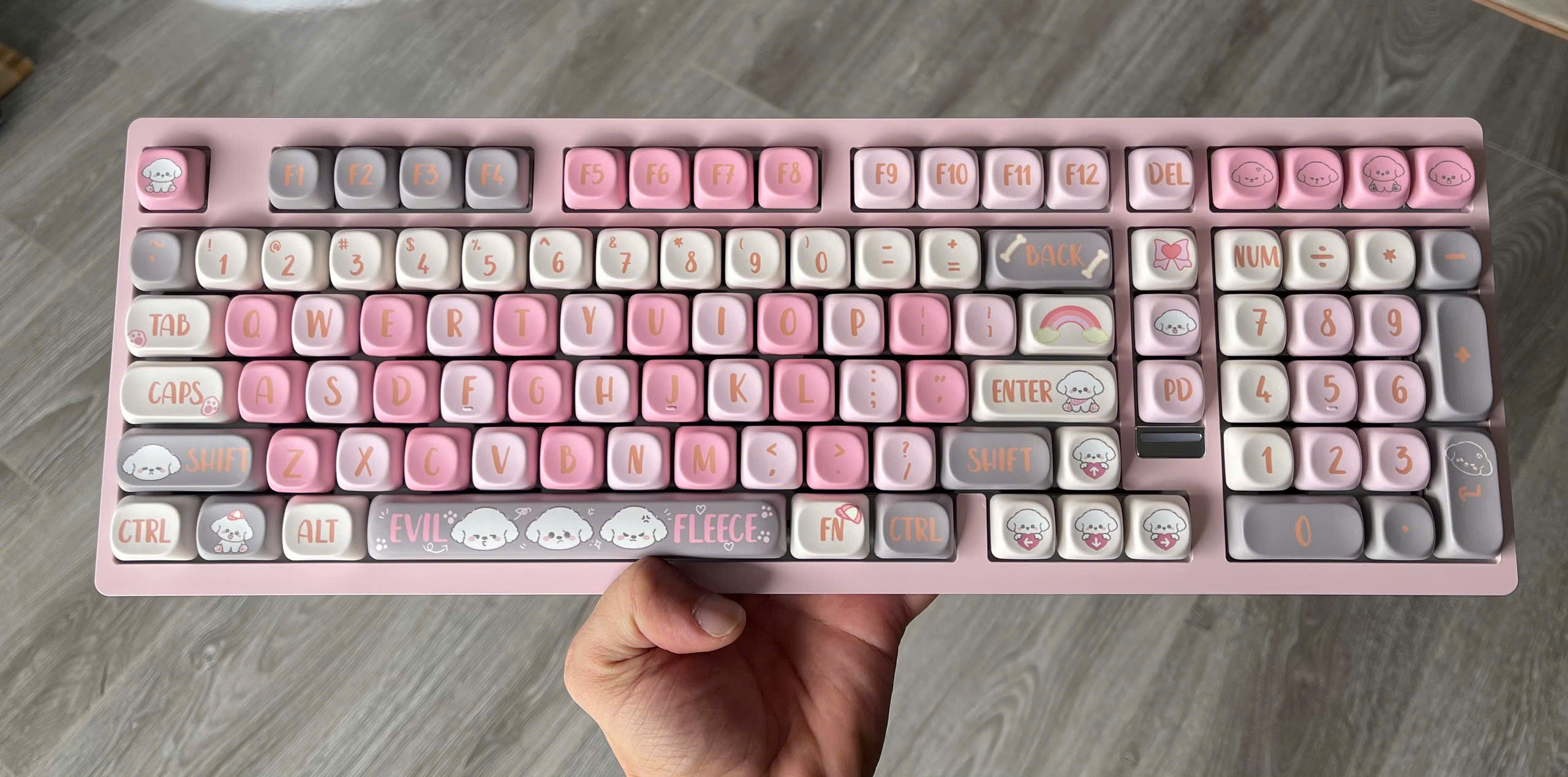 KEYCAP MOA Fleece Cừu Cute chất lượng cao pbt Dyesub - keycap bàn phím cơ
